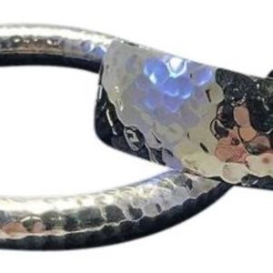 Silver 2 Vintage Hammered Cuff and Bangle Bracelet